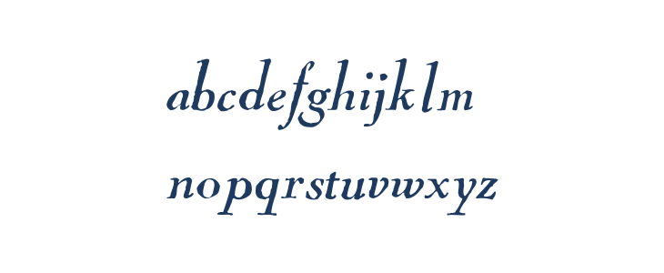 Cock-Italic Lowercase