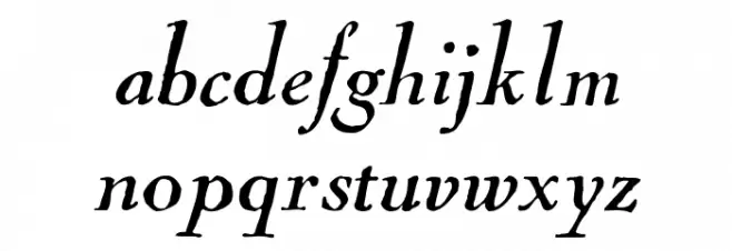 Cock-Italic 字体 小写