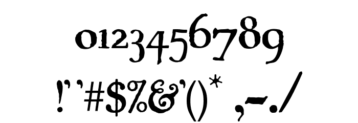 Cock Font OTHER CHARS