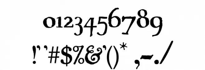 Cock Font OTHER CHARS