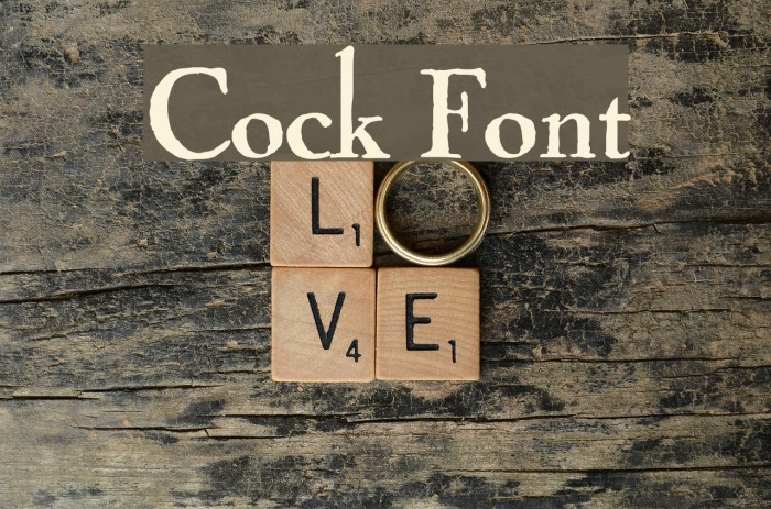 Cock Font examples