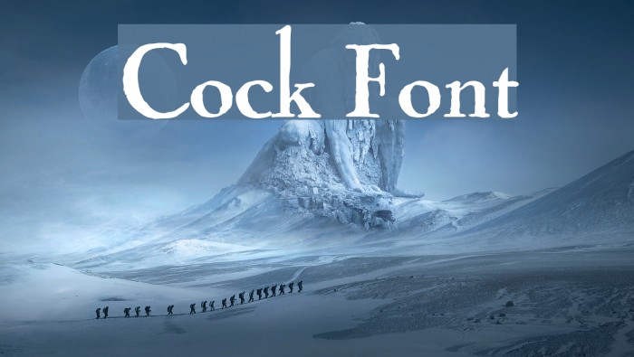 Cock Font examples