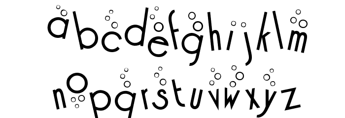 Cocktail Bubbly Font LOWERCASE