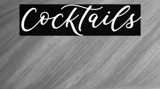 Cocktails Schriftart examples