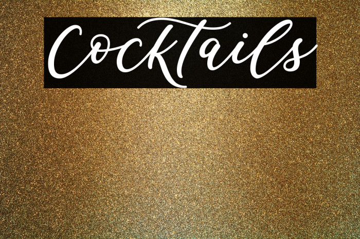 Cocktails Font examples