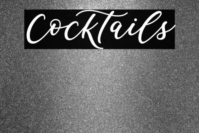 Cocktails Schriftart examples