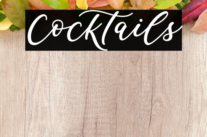 Cocktails Font examples