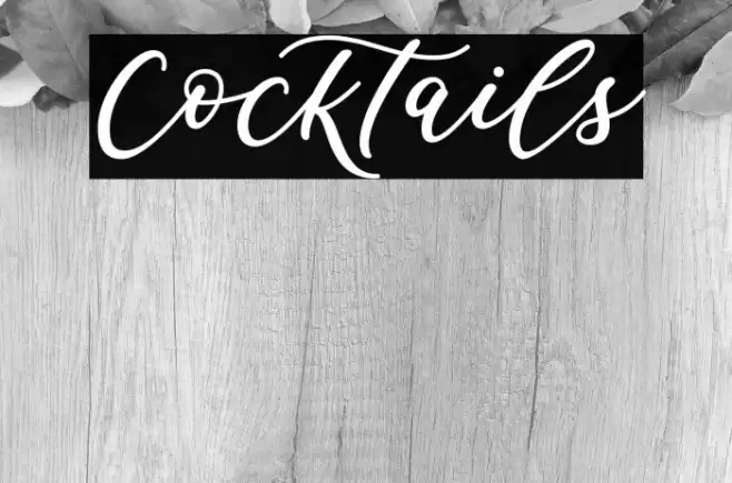 Cocktails Schriftart examples