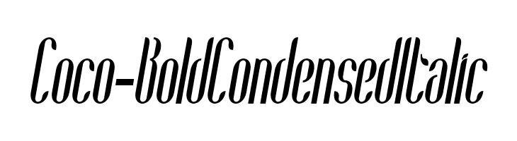 Coco-BoldCondensedItalic  Скачать бесплатные шрифты