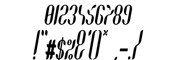 Coco-BoldCondensedItalic Font OTHER CHARS