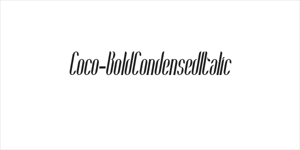 Coco-BoldCondensedItalic Logo