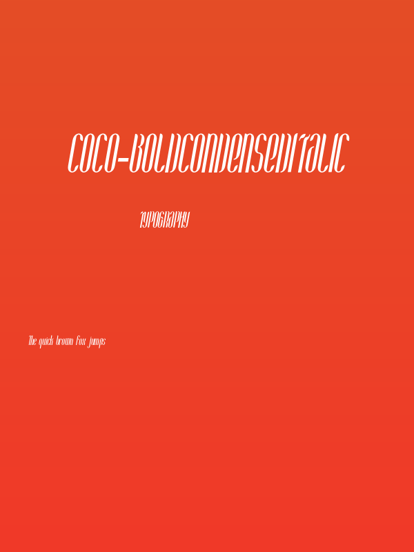 Coco-BoldCondensedItalic Poster