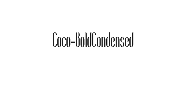 Coco-BoldCondensed Logo