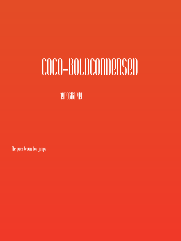 Coco-BoldCondensed Poster