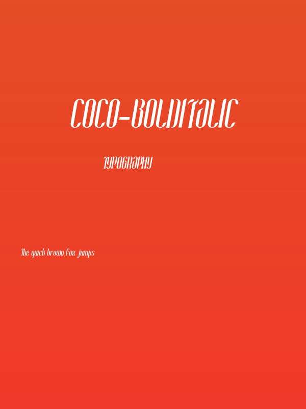 Coco-BoldItalic Poster