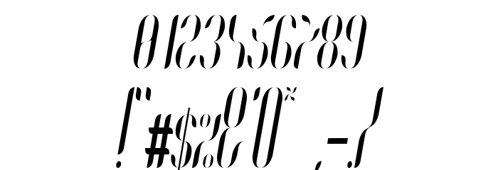 Coco-CondensedItalic Font OTHER CHARS