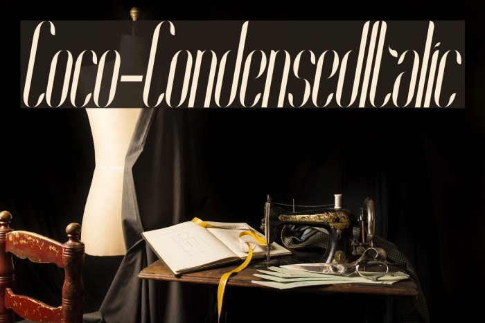 Coco-CondensedItalic Font examples