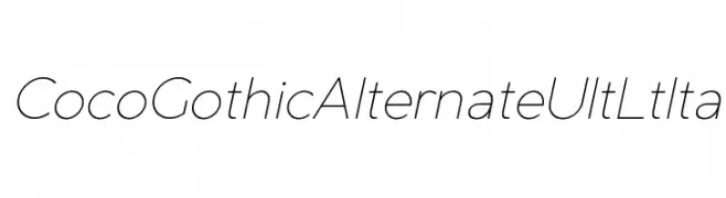 Coco Gothic Alternate UltLt Ita  Descarca Fonturi Gratis