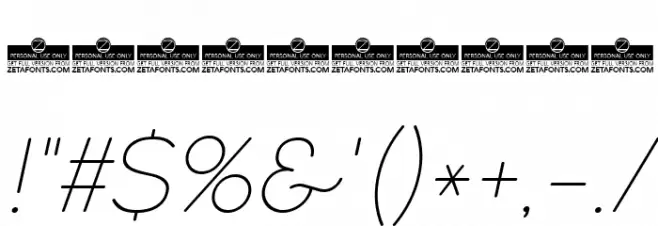 Coco Gothic Alternate UltLt Ita Font OTHER CHARS