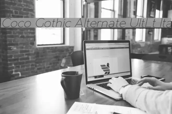 Coco Gothic Alternate UltLt Ita Font examples