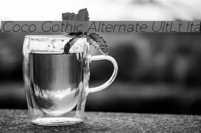 Coco Gothic Alternate UltLt Ita Font examples