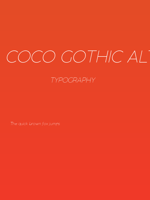 Coco Gothic Alternate UltLt Ita Poster
