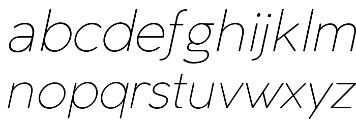 Coco Gothic Alternate UltLt Ita Font LOWERCASE