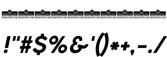 Coco Gothic Bold Italic Font OTHER CHARS