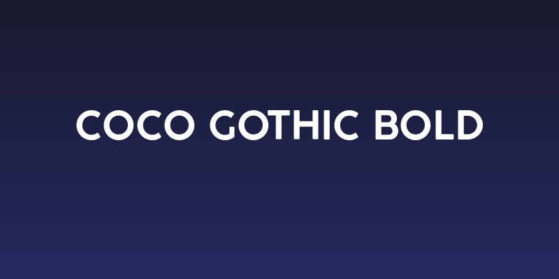 Coco Gothic Bold Social Header