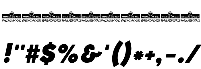 Coco Gothic Fat Italic Font OTHER CHARS
