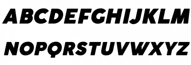 Coco Gothic Fat Italic 字体 大写