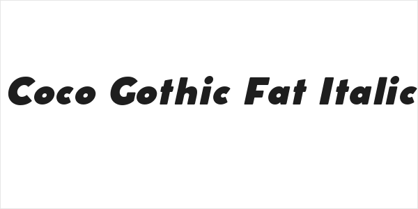 Coco Gothic Fat Italic Logo
