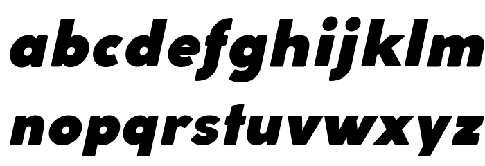Coco Gothic Fat Italic Font LOWERCASE