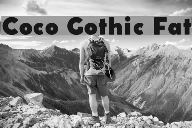 Coco Gothic Fat Font examples