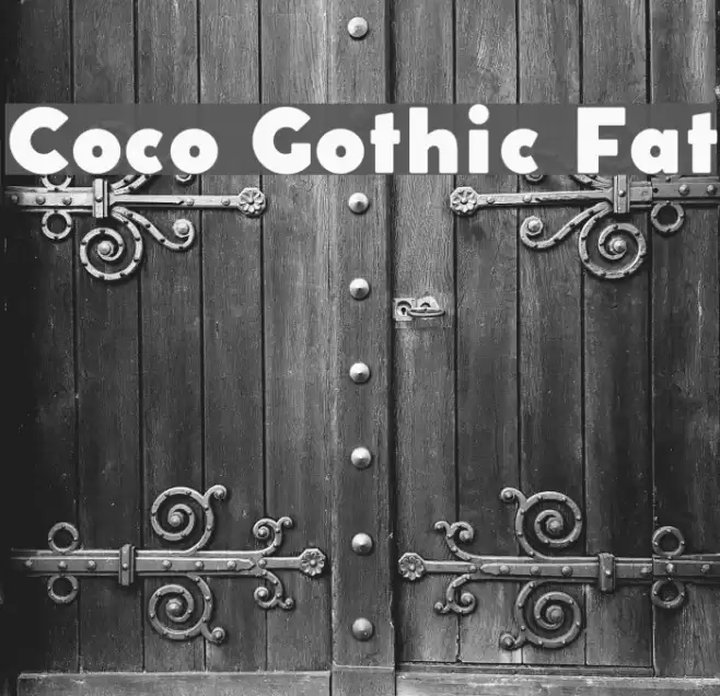 Coco Gothic Fat Font examples