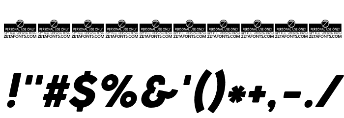 Coco Gothic Heavy Italic Font OTHER CHARS