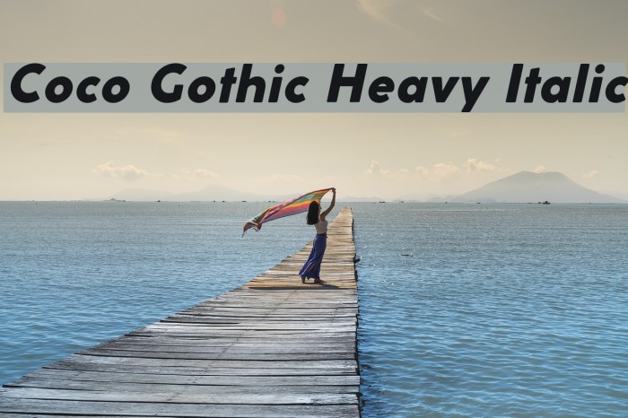 Coco Gothic Heavy Italic Font examples