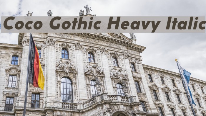 Coco Gothic Heavy Italic Font examples