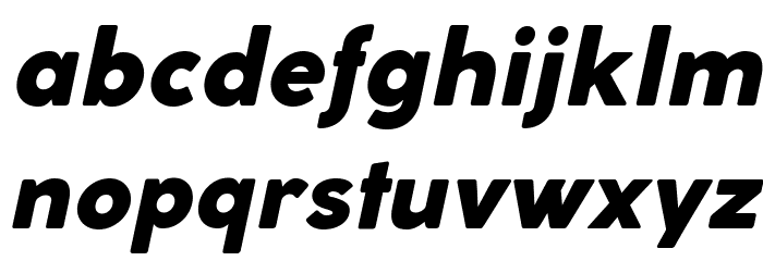 Coco Gothic Heavy Italic Font LOWERCASE