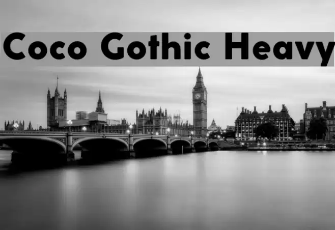 Coco Gothic Heavy Font examples