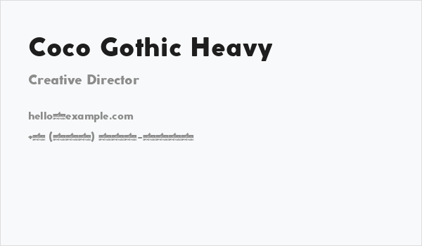 Coco Gothic Heavy Business Card