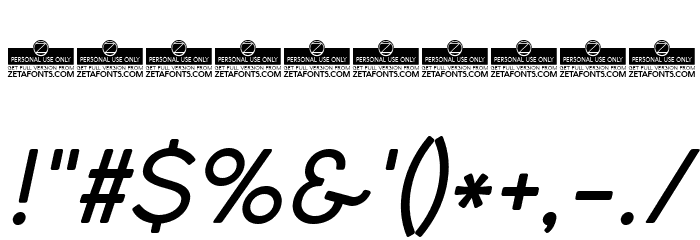 Coco Gothic Italic Font OTHER CHARS