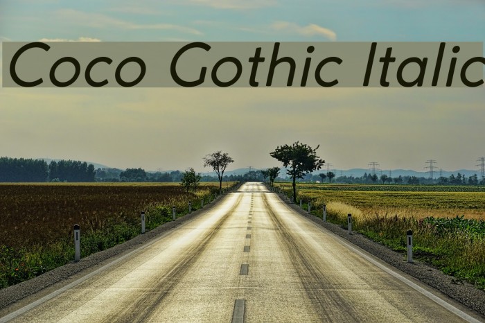 Coco Gothic Italic Font examples