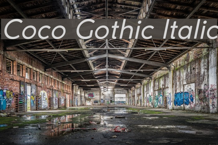 Coco Gothic Italic Font examples