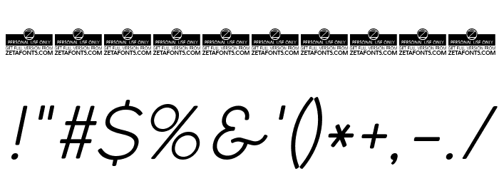 Coco Gothic Light Italic Font OTHER CHARS