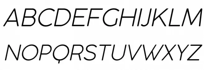 Coco Gothic Light Italic 字体 大写