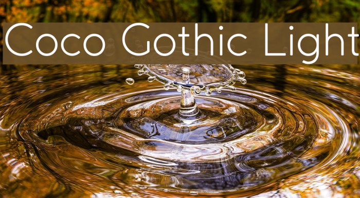 Coco Gothic Light Font examples