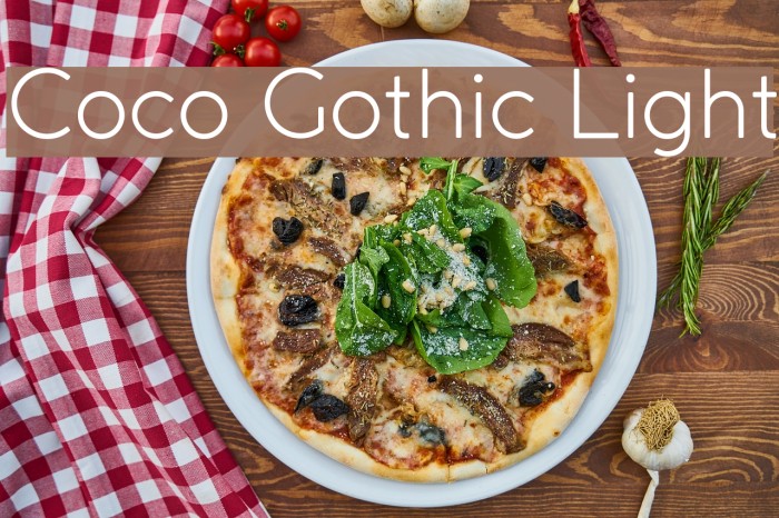 Coco Gothic Light Font examples
