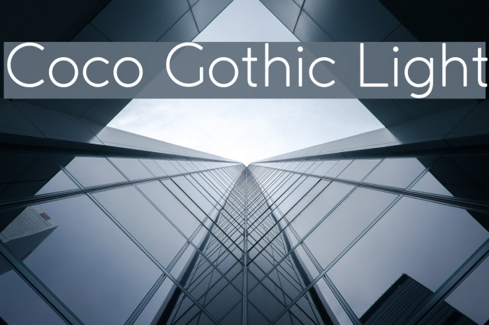 Coco Gothic Light Font examples