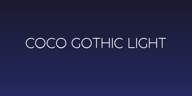 Coco Gothic Light Social Header
